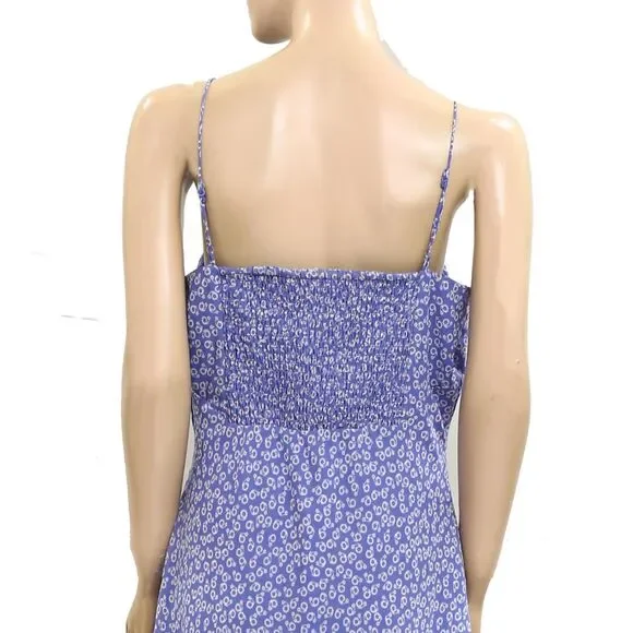 Urban Outfitter UO Scarlett Ruffle Midi Dress Smocked Cami Floral XL New 280033 - Picture 6 of 7